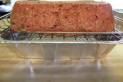 Pan under meatloaf